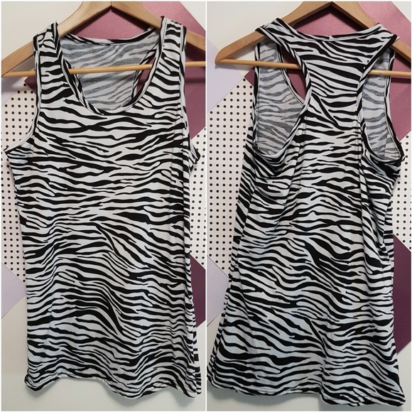Zebra Print Sleeveless Shift Dress - Picture 1 of 4
